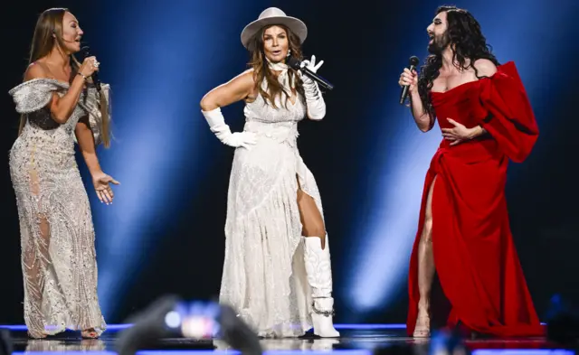 Conchita Wurst (right)