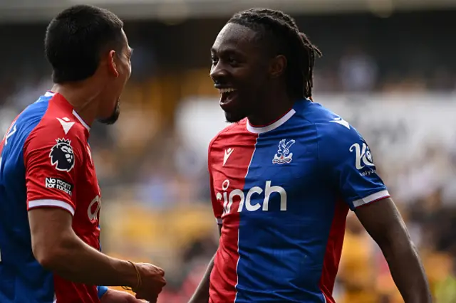 Eberechi Eze of Crystal Palace celebrates