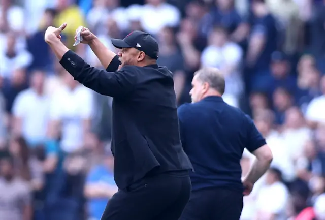 Manager of Burnley Vincent Kompany gestures