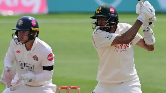 Haseeb Hameed batting for Nottinghamshire