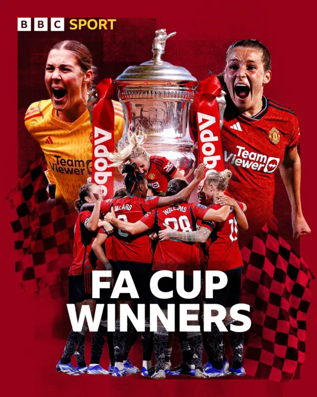 Manchester United win FA Cup graphic