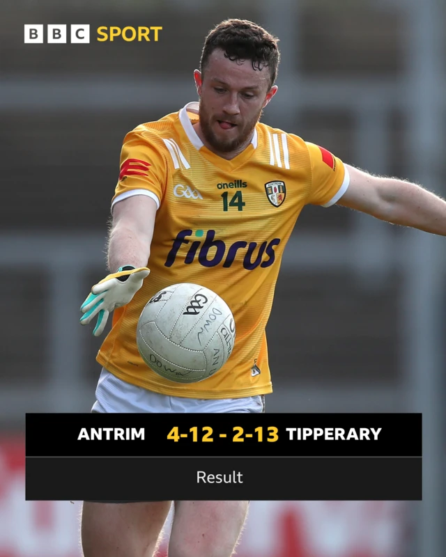 Ruairi McCann in action for Antrim