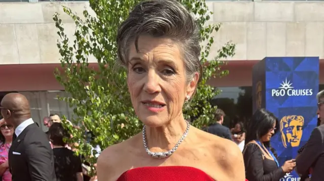 Harriet Walter on the red carpet