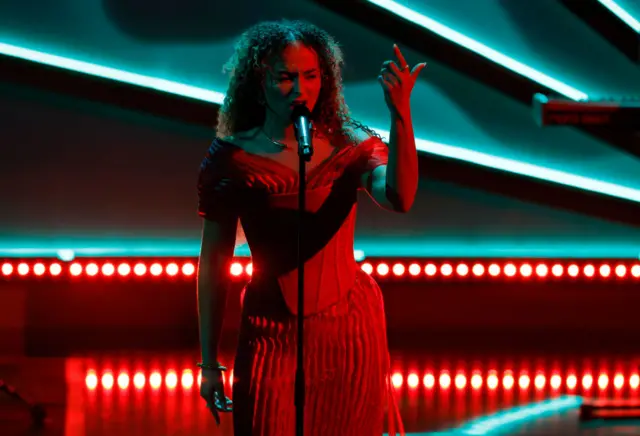 Ella Eyre performing at the TV Baftas