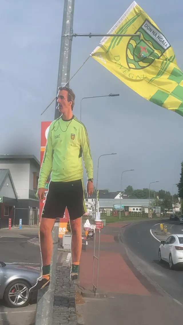 Jimmy cardboard cut-out in Lifford