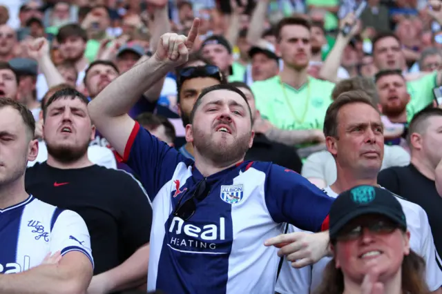 West Brom fans at their play-off semi-final against Southampton