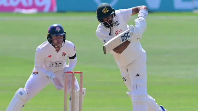 Haseeb Hameed batting for Nottinghamshire