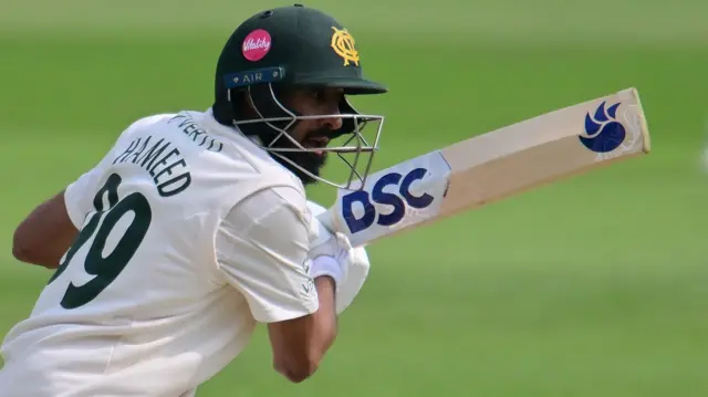 Haseeb Hameed batting for Nottinghamshire