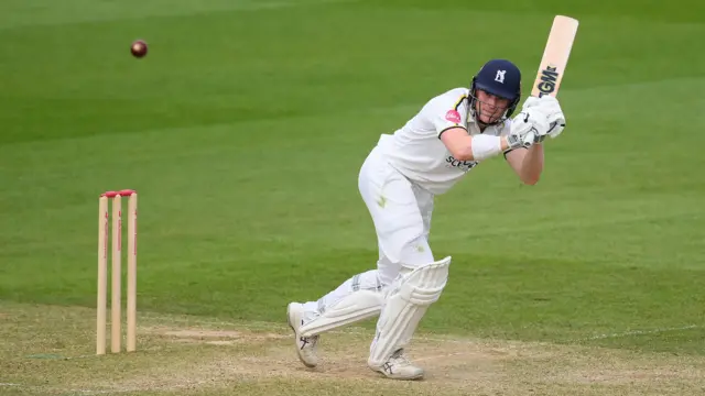 Rob Yates plays a shot on a leg side