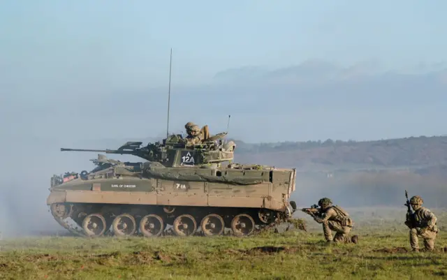 UK soldiers on an exercise