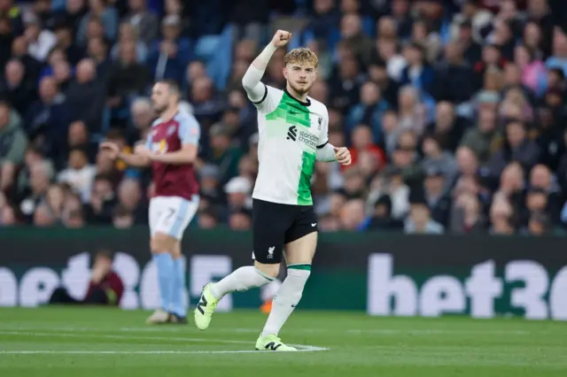 Harvey Elliott celebrates