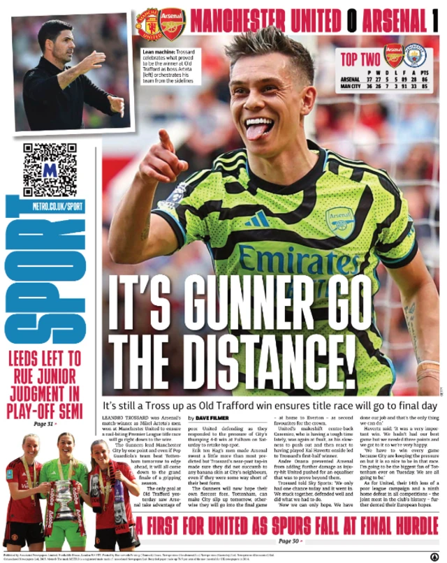 Metro back page