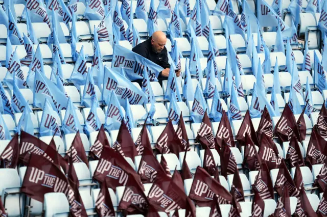 Flags at Villa Park