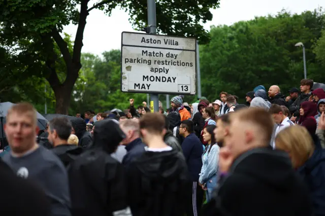 Outside Villa Park