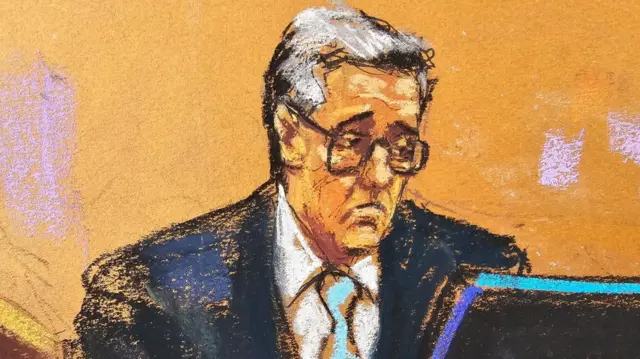 Michael Cohen in court sketch