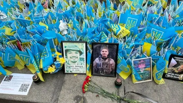 Tribute to soldiers in Kyiv