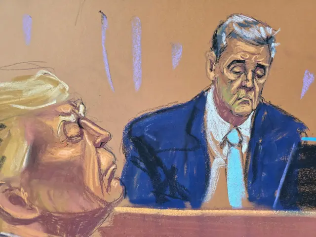 Trump and Cohen in court