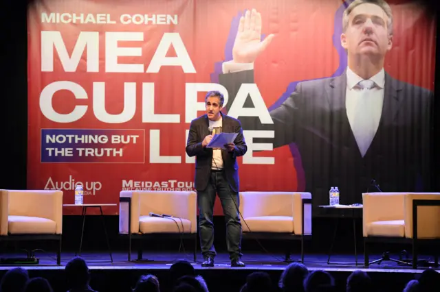 Cohen at a live taping of his Mea Culpa podcast in 2022