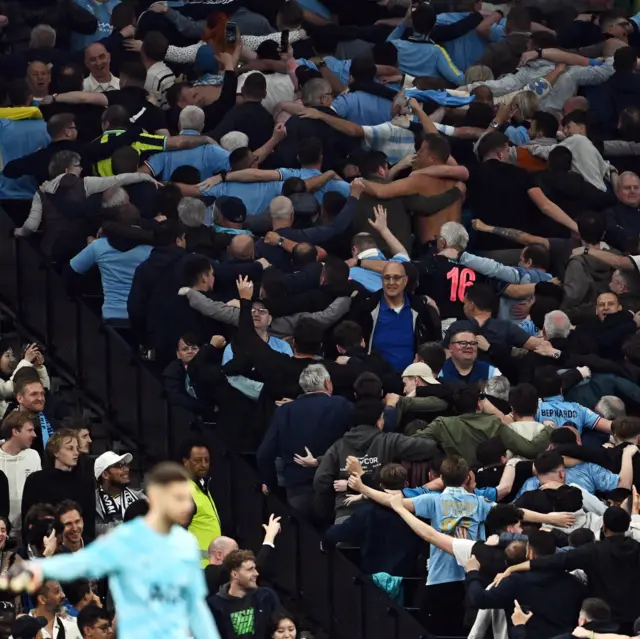 City fans do the Poznan