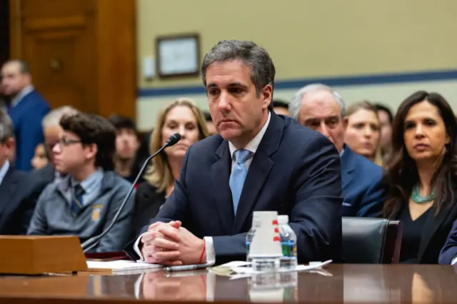 Michael Cohen appearing before Congress in 2019