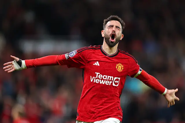 Bruno Fernandes of Manchester United celebrates