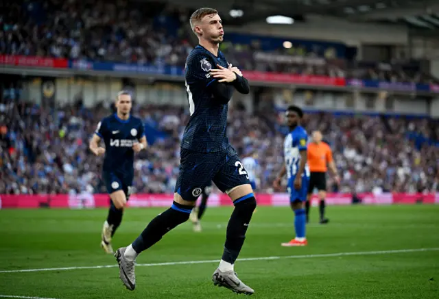 Cole Palmer of Chelsea celebrates