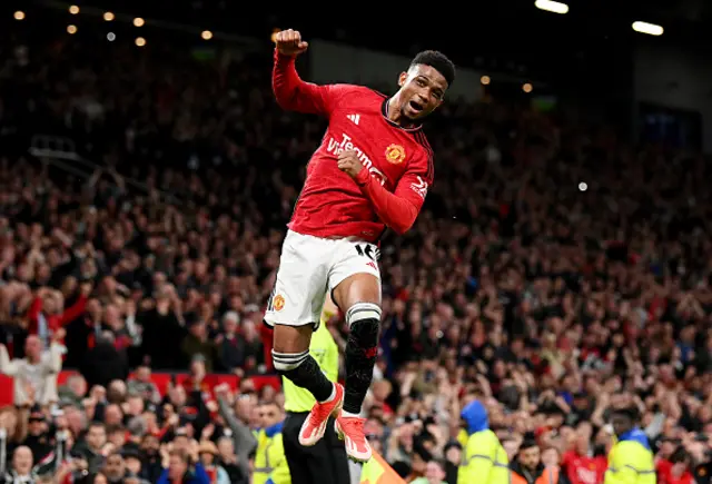 Amad Diallo of Manchester United celebrates