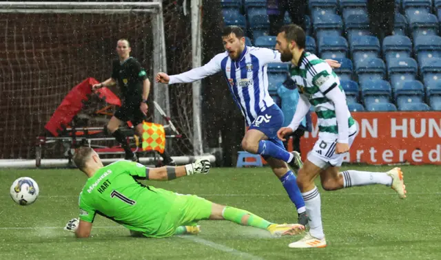 Matty Kennedy hit a late winner against Celtic at Rugby Park in December