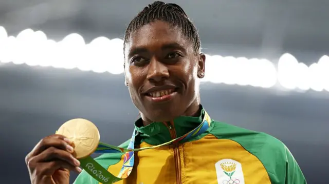 Gloria Aradi 	 Attachments10:36 AM (0 minutes ago) 	 to me  Gold medalist Caster Semenya of South Africa stands on the podium during the medal ceremony for the Women's 800 meter on Day 15 of the Rio 2016 Olympic Games at the Olympic Stadium on August 20, 2016 in Rio de Janeiro, Brazil.