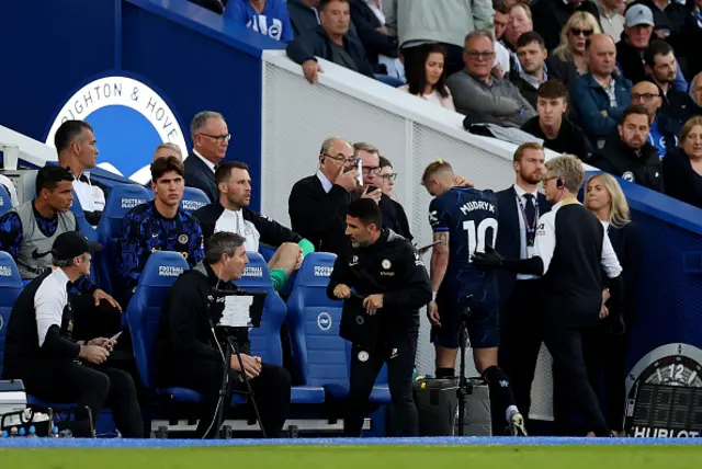 Mykhaylo Mudryk of Chelsea looks dejected after he is substituted