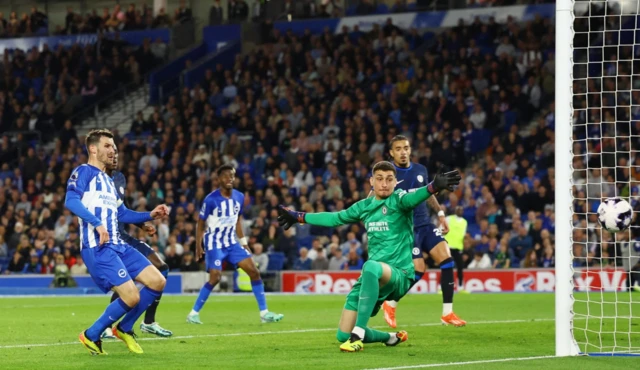 Pascal Gross shoots at goal