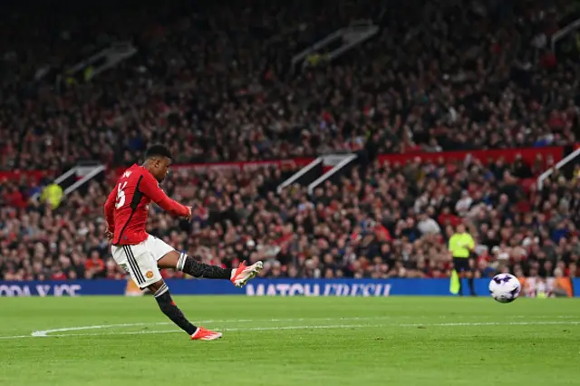 Amad Diallo of Manchester United scores