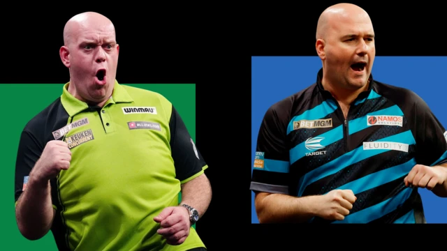 Michael van Gerwen and Rob Cross graphic