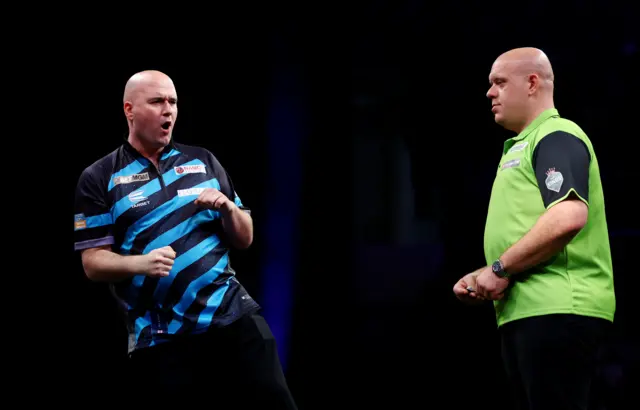 Rob Cross celebrates