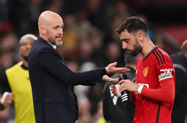 Erik ten Hag and Bruno Fernandes