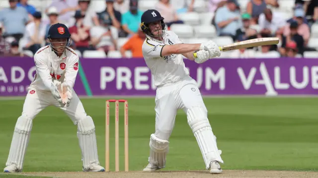 Michael Burgess batting for Warwickshire