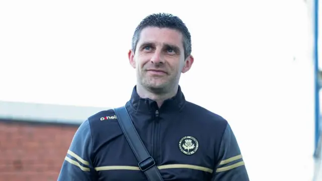 Partick Thistle manager Kris Doolan during a cinch Premiership Play-Off Semi-Final 2nd Leg match between Raith Rovers and Partick Thistle at Starks Park, on May 17, 2024, in Kirkcaldy, Scotland.