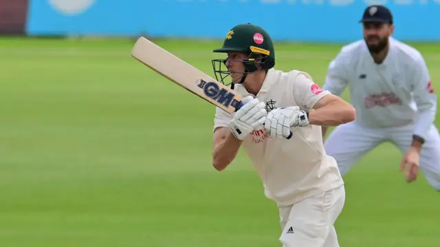 Calvin Harrison batting for Nottinghamshire