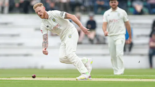 Ben Stokes fields the ball