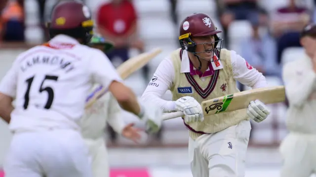 Tom Banton batting for Somerset