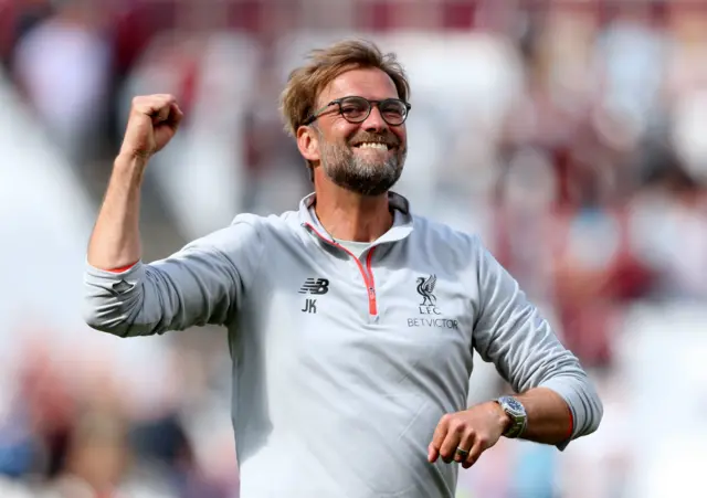 Liverpool manager Jurgen Klopp celebrates