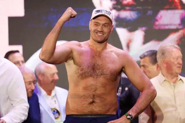 Tyson Fury winks