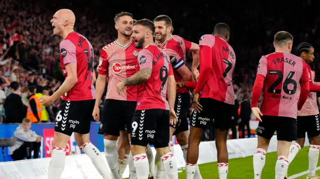 Southampton celebrate a goal