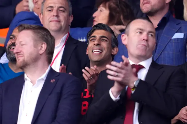 Prime Minister Rishi Sunak at Southampton v West Brom