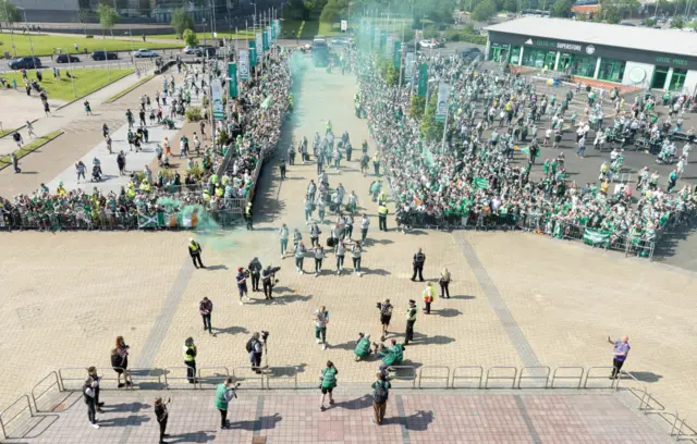 🏆 Carnival vibes at Celtic Park