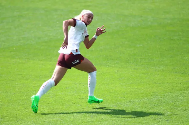 Chloe Kelly of Manchester City in action during the Barclays Womens Super League match between Aston Villa and Manchester City at Villa Park