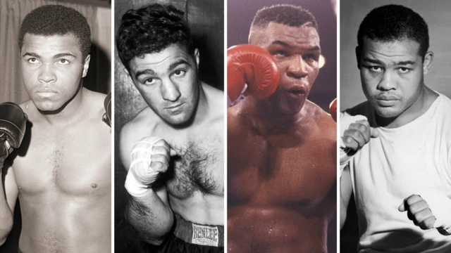 Muhammad Ali, Rocky Marciano, Mike Tyson and Joe Louis