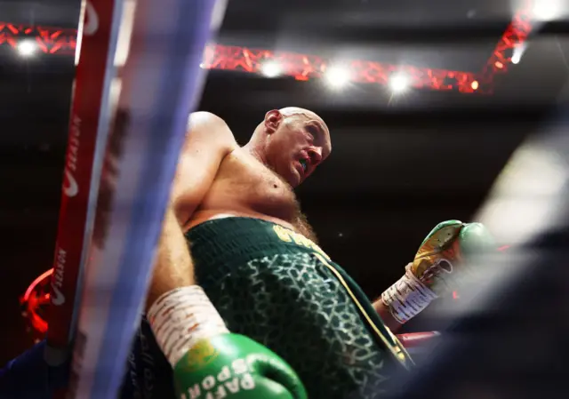 Tyson Fury dazed in the ring