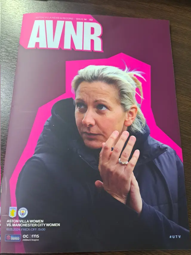 Carla Ward on Villa programme cover