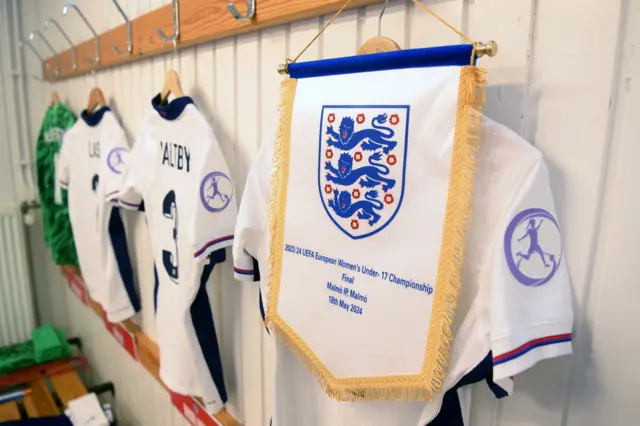 Inside the England changing room ahead of the Euro Under-17 Championship final against Spain